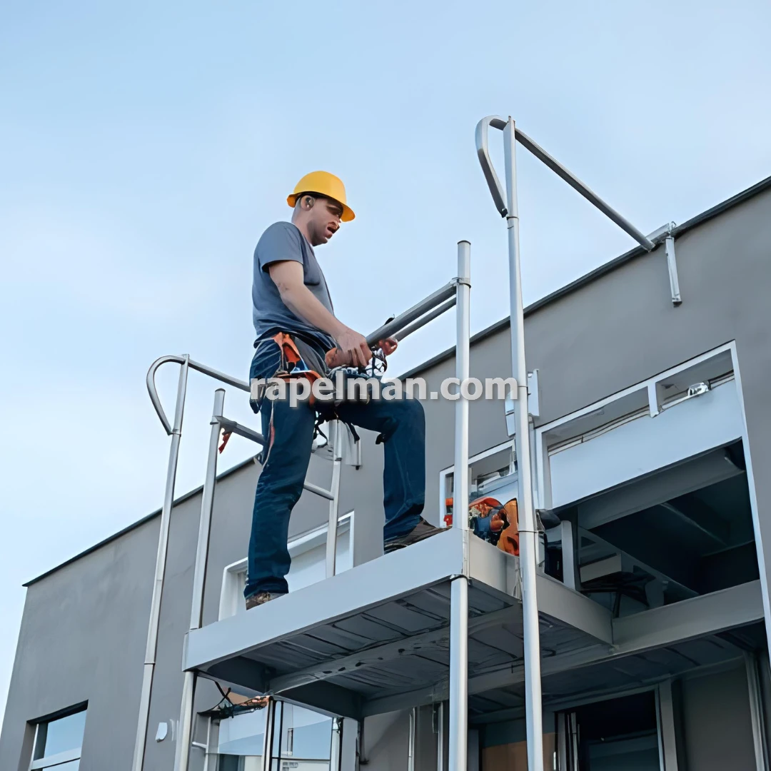 پیچ و رولپلاک نمای سنگی ساختمان تجاری در شرق تهران